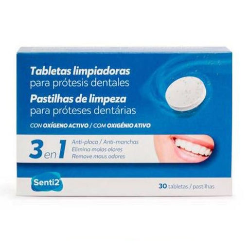 Pastilhas de Limpeza para Próteses Dentárias - 30 Unidades - Senti2 - Senti-2 - 1