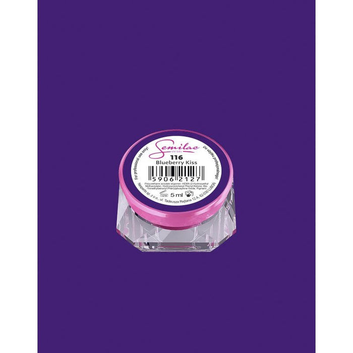 Esmalte Semipermanente 7 ml - Uv Hybrid - Blueberry Kiss 116 - Semilac - 1