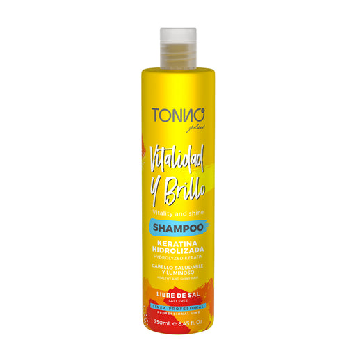 Shampoo VITALIDADE E BRILHO com Queratina Hidrolisada 250 ml - Tonno Plus - 1