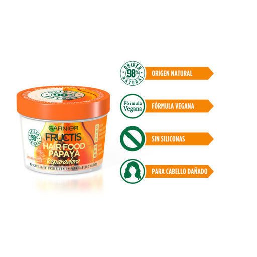 Hair Food Papaya Hair Mask 390 ml - Garnier - Fructis - 2