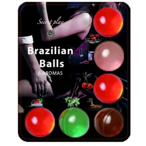 Conjunto 6 Bolas Lubrificantes Bolas Brasileiras Aroma de Frutas - Secretplay Cosmetic - Secret Play - 1