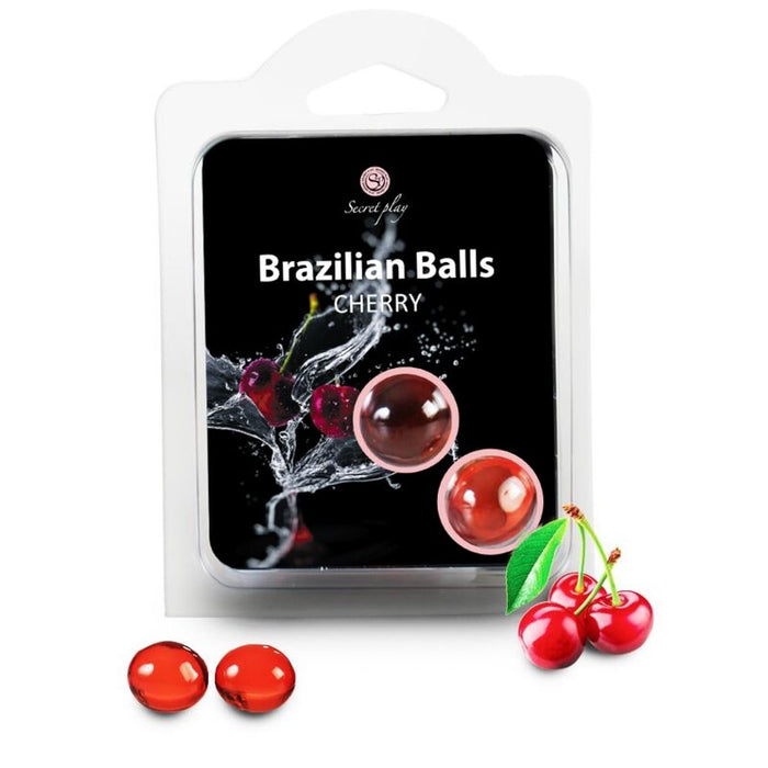 Conjunto 2 Bolas Lubrificantes Bolas Brasileiras Cherry - Secretplay Cosmetic - Secret Play - 1