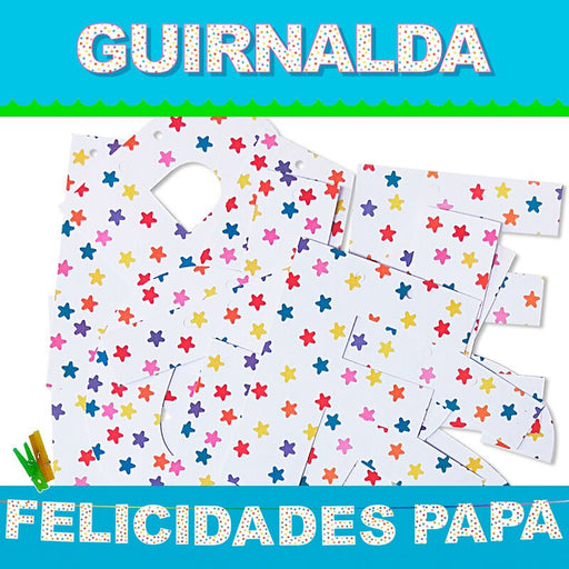 Guirlanda de parabéns papai (cartão 220gr) - Inedit - 1
