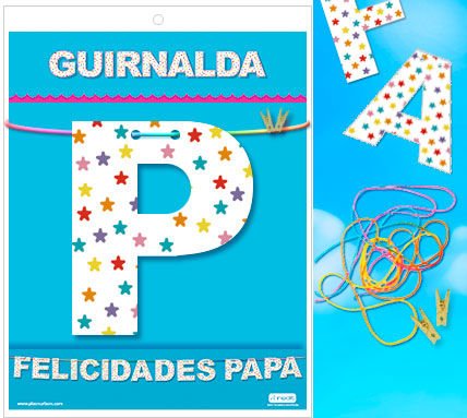 Guirlanda de parabéns papai (cartão 220gr) - Inedit - 2