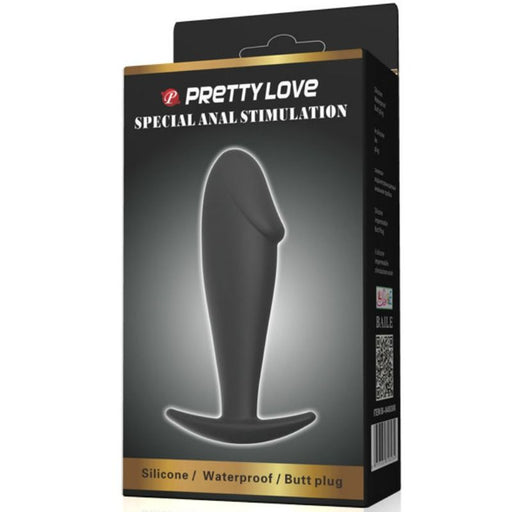 Plugue estimulador anal de silicone preto - Pretty Bottom - 1
