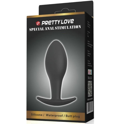Plugue para estimulador anal de silicone 8,5 cm preto - Pretty Bottom - 1