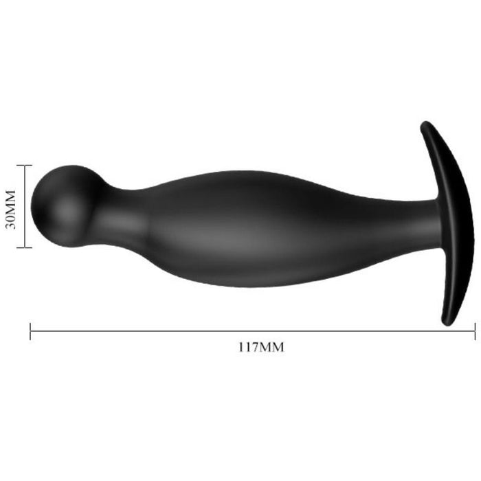 Plug anal preto ergonômico de silicone - Pretty Bottom - 5