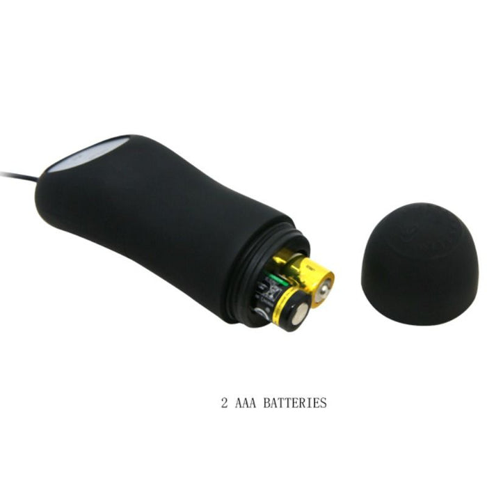 Plugue anal de silicone 12 modos de vibração preto - Pretty Bottom - 7