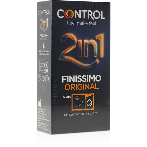 Preservativos Duo Finisimo + Lubrificante 6 Unidades - Control - 1