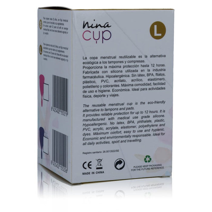 Nina Cup Copo Menstrual Tamanho L Rosa - Nina Kiki - Nina Kikí - 5
