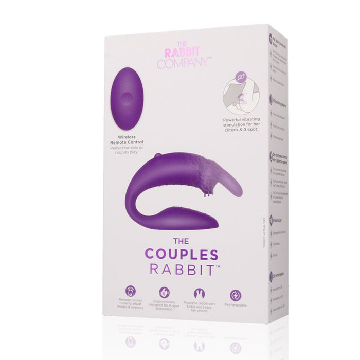 Vibrador the Coubles Rabbit Lila Control Remoto - The Rabbit Company - 5