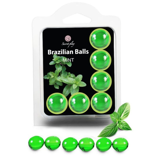 Conjunto 6 Bolas Lubrificantes Bolas Brasileiras Menta - Secretplay Cosmetic - Secret Play - 1