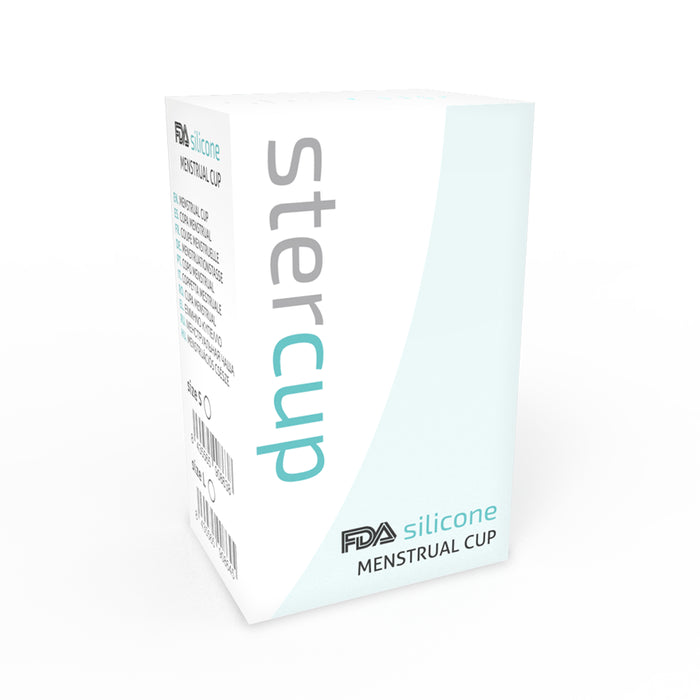 Copo menstrual de silicone tamanho P água-marinha - Stercup - 4