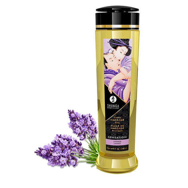 Sensation Lavender Erotic Massage Oil - Óleos - Shunga - 1