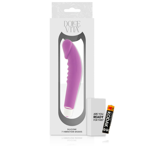 Vibrador de silicone lilás de prazer realista - Dolce Vita - 1