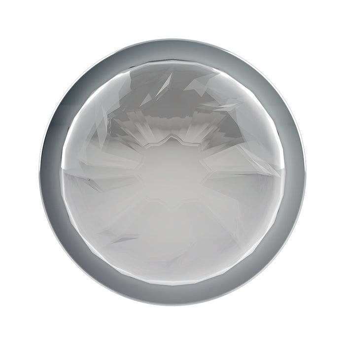 Plugue anal de metal tamanho G cristal transparente 4 x 9 cm - Coquette - 6