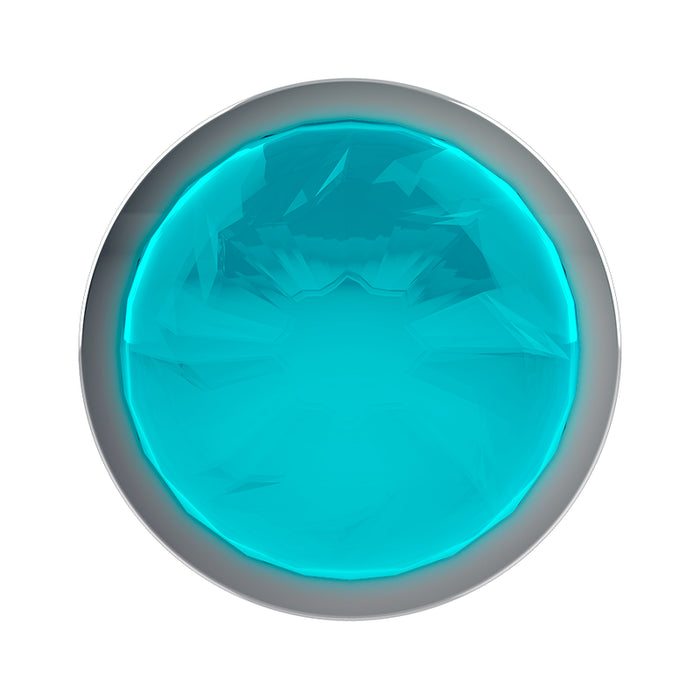 Plugue Anal de Metal Tamanho L Azul Cristal 4 X 9cm - Coquette - 4