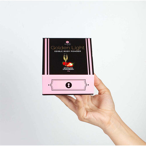 Secretplay Golden Light Kit Pós Comestíveis e Pena - Morangos & Champagne - Secret Play - 2