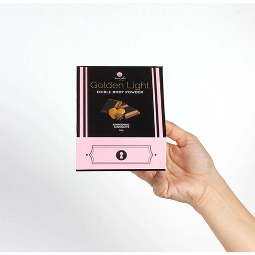 Kit Secretplay Golden Light - Pó de Chocolate Afrodisíaco Comestível e Caneta - Secret Play - 2