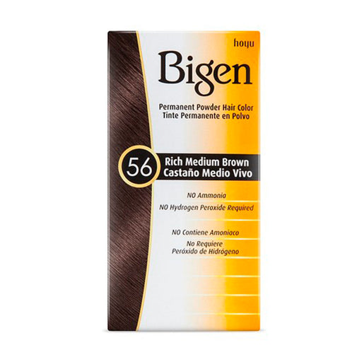 Cor do cabelo Marrom Médio Rico Nº 56 6g - Bigen - 1