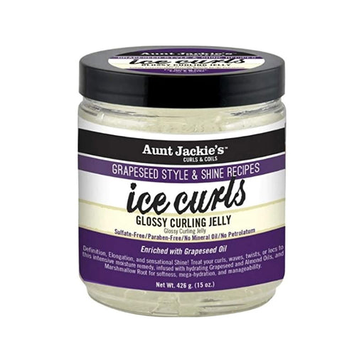 Gel Fixador - Grapeseed Ice Curl Glossy Curling Jelly 426 G - Aunt Jackie's - 1