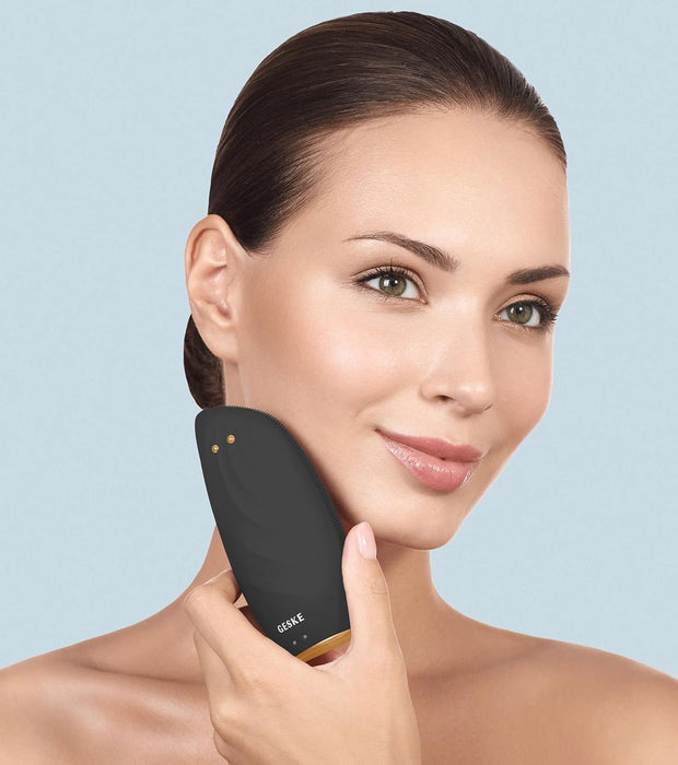 Escova de Massagem e Limpeza Facial - Sonic Thermo Face-Lifter 8 em 1 - Black Gold - Geske - 5