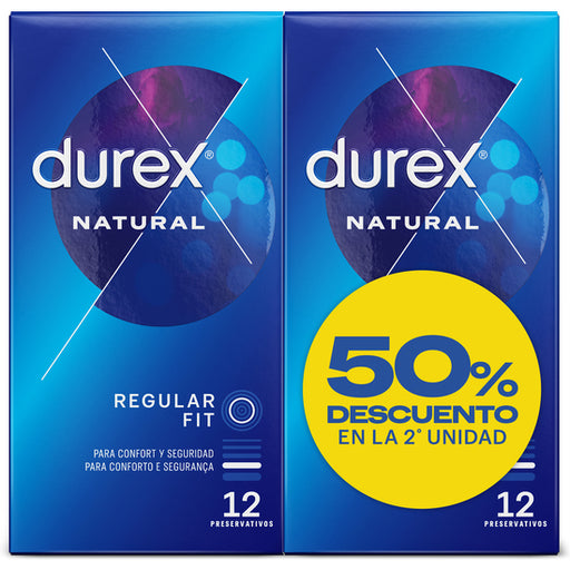Preservativos Natural Classic 12x12 -50% Dto 2ª unidade - Durex - 1