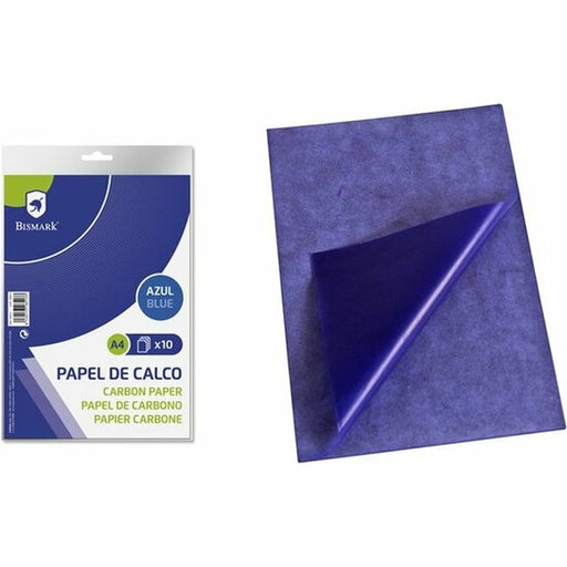 Papel Calco A4 X 10h. Papel Carbono Azul - Bismark - 1