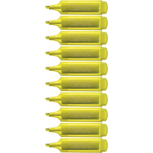 Conjunto de 10 Marcadores Fluorescentes Faber-castell Amarelo - Faber Castell - 2