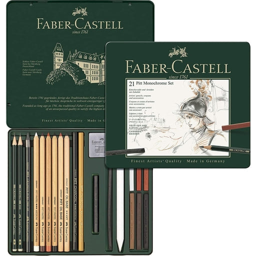 Conjunto de desenho monocromático Faber-Castell 21 peças - Faber Castell - 2