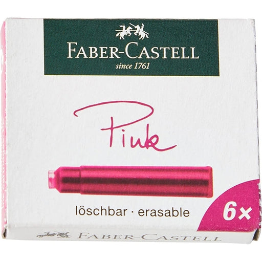 Caixa 6 Cartuchos de Tinta para Caneta Faber-castell Rosa - Faber Castell - 1