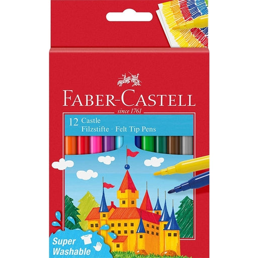 Estojo 12 Marcadores Faber-castell Cores - Faber Castell - 1