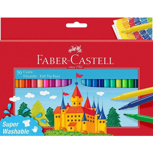 Caixa de 50 Marcadores Faber-castell Cores - Faber Castell - 1