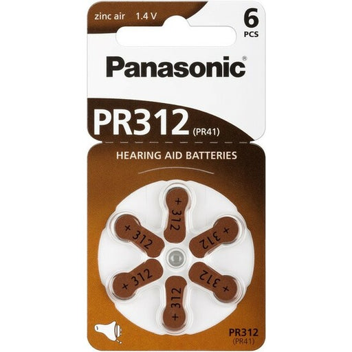 Pilhas para Aparelho Auditivo Pr312 B6 - Panasonic - 1