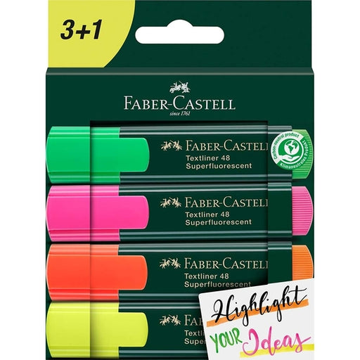 Pacote 3+1 Marcador Fluorescente Faber-castell - Faber Castell - 1