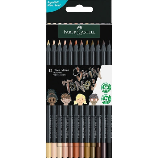 Estojo de 12 lápis Faber-Castell Tons de Pele Blackedition - Faber Castell - 1