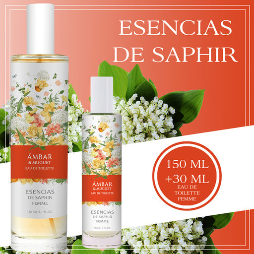 Conjunto Perfume 100 ml + 30 ml Essências - Âmbar & Muguet - Saphir - 2