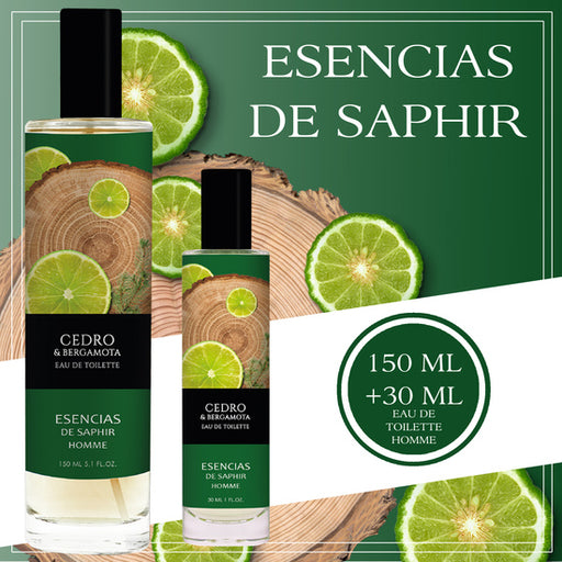 Conjunto de fragrância 100 ml + 30 ml Essências de Cedro & Bergamota - Saphir - 2