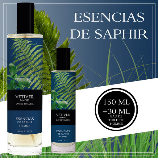 Conjunto Fragrância 100 ml + 30 ml Essências de - Vetiver & Moss - Saphir - 2