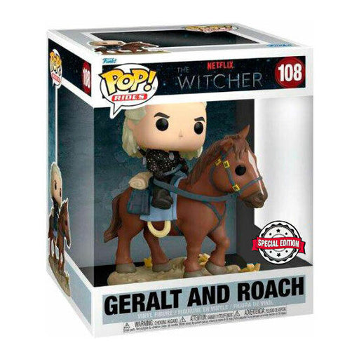 Pop Figura o Bruxo Geralt e Roach Exclusivo - Funko - 1