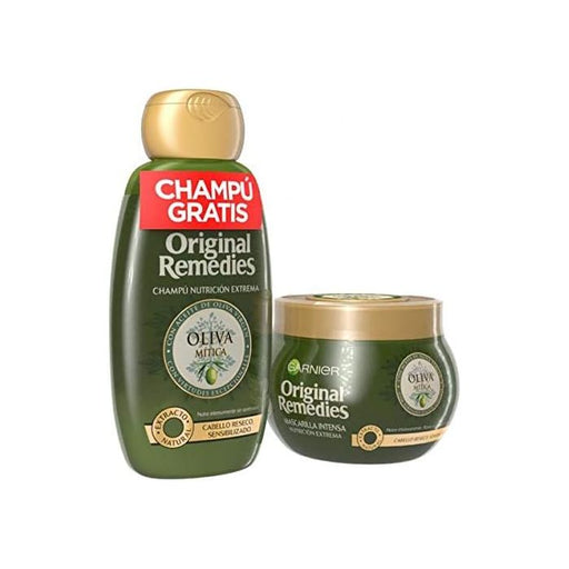 Conjunto Original Remedies Óleo Mítico Shampoo e Máscara 590 ml - Garnier - 1
